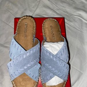 Aerosoles Women’s Sandals Mid Blue Suede